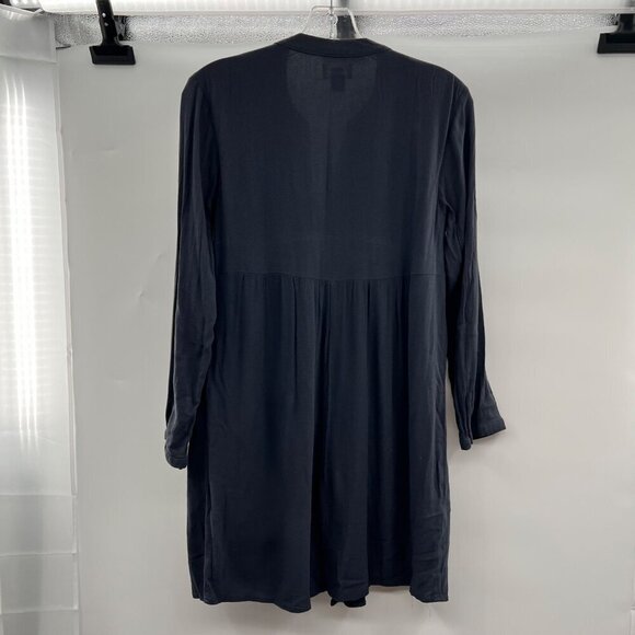 Old Navy Women's Long Sleeve Pleated Shift Dress Charcoal Size Small - Picture 7 of 9